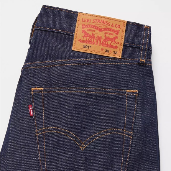 NWT - LEVIS 501 ORIGINAL SHRINK-TO-FIT MEN'S JEANS, RIGID DARK WASH - 36Wx34L - Picture 2 of 9